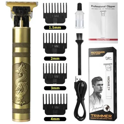 Rechargeable Vintage T9 Hair Cutting Trimmer Metal Body